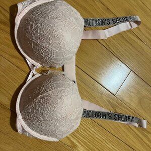 Shine Strap Push-Up Bra in light pink, size 36B